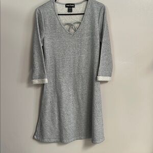Gray V-Neck Dress
